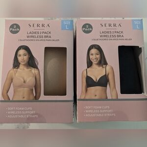 Serra Ladies 2 boxes 2-pack (4 bras) wireless bras
